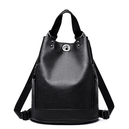3 IN 1 Women Backpack High Quality Leather Backpacks School Bags for Teenage Girls Brand Luxury Shoulder Bag Bagpack Mochila Sac