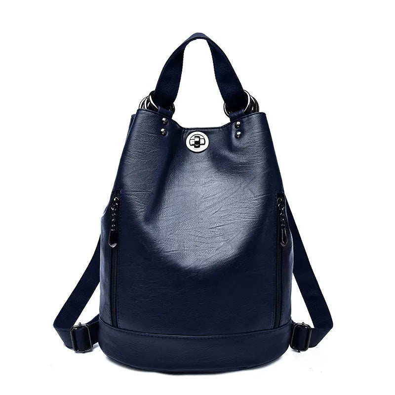 3 IN 1 Women Backpack High Quality Leather Backpacks School Bags for Teenage Girls Brand Luxury Shoulder Bag Bagpack Mochila Sac