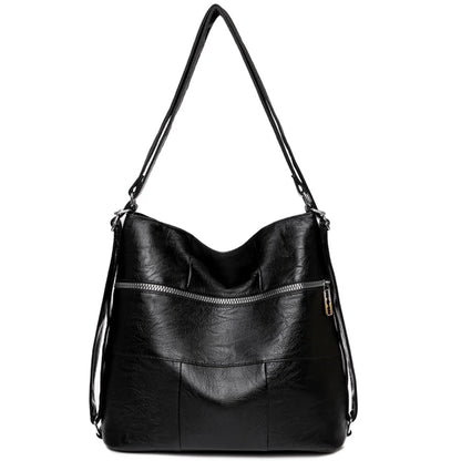 3 In 1 Large Capacity Shoulder Bag High Quality Soft Leather Backpacks for School Teenagers Girls Brand Designer Travel Backpack