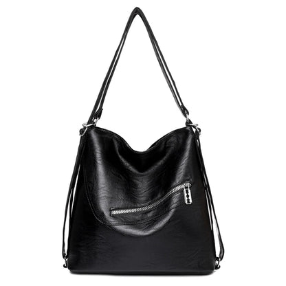 3 In 1 Large Capacity Shoulder Bag High Quality Soft Leather Backpacks for School Teenagers Girls Brand Designer Travel Backpack
