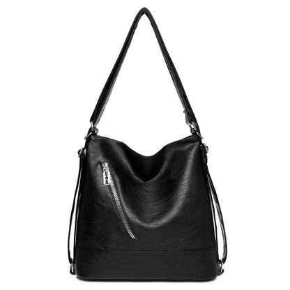 3 In 1 Large Capacity Shoulder Bag High Quality Soft Leather Backpacks for School Teenagers Girls Brand Designer Travel Backpack