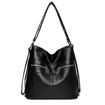 3 In 1 Large Capacity Shoulder Bag High Quality Soft Leather Backpacks for School Teenagers Girls Brand Designer Travel Backpack