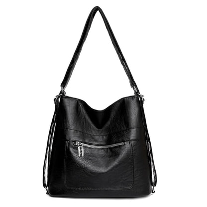 3 In 1 Large Capacity Shoulder Bag High Quality Soft Leather Backpacks for School Teenagers Girls Brand Designer Travel Backpack