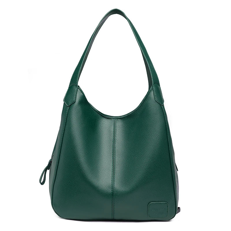3 Layer Large Capacity Soft Leather Shoulder Crossbody Bag For Women 2022 Vintage Laidies Handbags Designer Female Messenger Sac