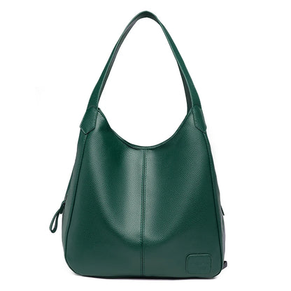 3 Layer Large Capacity Soft Leather Shoulder Crossbody Bag For Women 2022 Vintage Laidies Handbags Designer Female Messenger Sac