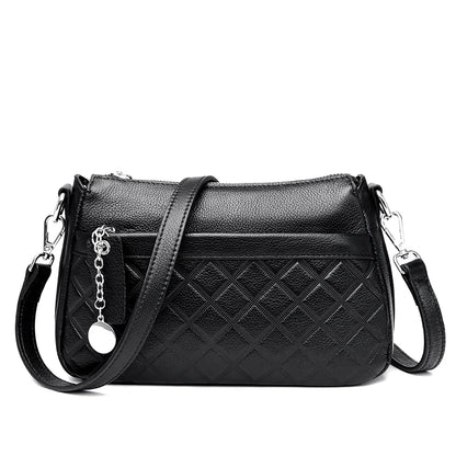 3 Layers Genuine Leather Women Tote Bag High Quality Cowhide Ladies Handbags Leisure Shoulder Bag Small Crossbody Bags For Women