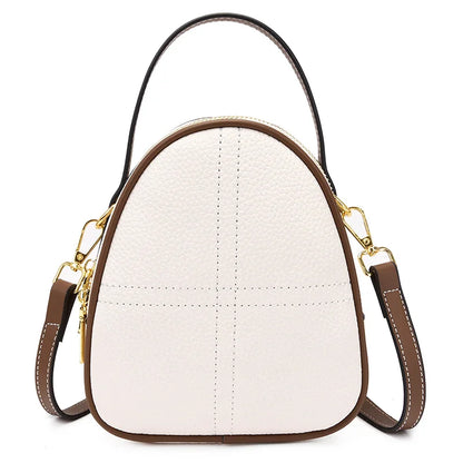 3 Layers Large Capacity Genuine Leather Handbag Mobile Phone Bag and purse Solid Color Cow Leather Women Shoulder Crossbody Bags