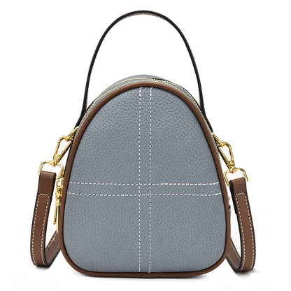3 Layers Large Capacity Genuine Leather Handbag Mobile Phone Bag and purse Solid Color Cow Leather Women Shoulder Crossbody Bags
