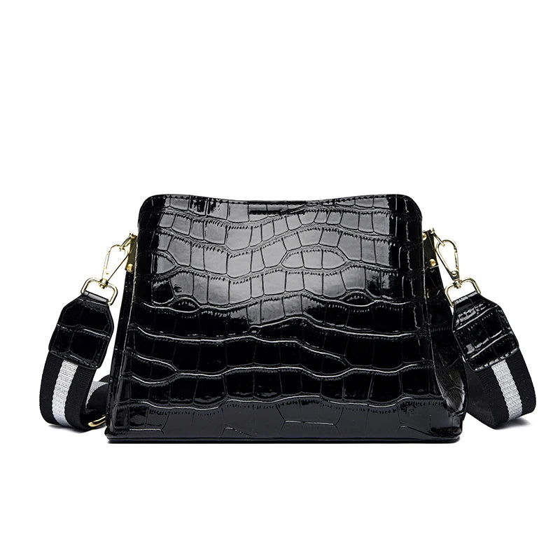 3 Layers Shoulder Messenger Bags for Women Luxury Designer Vintage Purses and Handbags High Quality Leather Crossbody Tote Bag