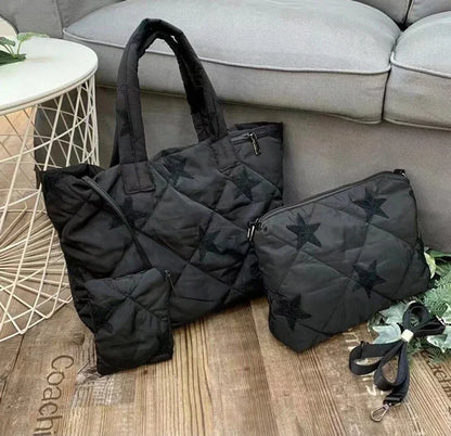 3 PCS Waterproof Women Handbag High Quality Soft Winter Female Shoulder Bag Designer Ladies Oxford Tote Purse Bolsa Feminina
