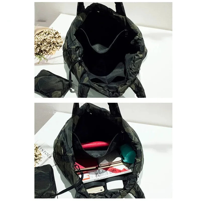 3 PCS Waterproof Women Handbag High Quality Soft Winter Female Shoulder Bag Designer Ladies Oxford Tote Purse Bolsa Feminina