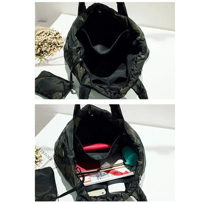 3 PCS Waterproof Women Handbag High Quality Soft Winter Female Shoulder Bag Designer Ladies Oxford Tote Purse Bolsa Feminina