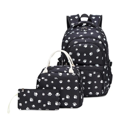 3 Pcs Set Children's Backpacks Cute Student School Bag for Girls Waterproof School bags With Lunch bag Pencil Case