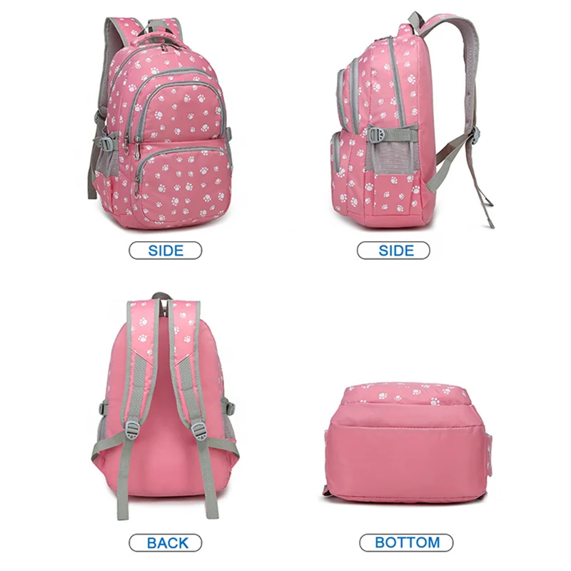 3 Pcs Set Children's Backpacks Cute Student School Bag for Girls Waterproof School bags With Lunch bag Pencil Case