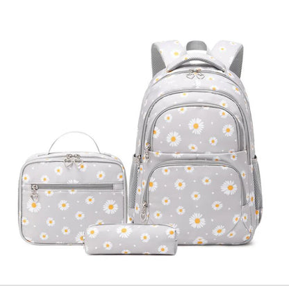 3 Pcs Set Children's Backpacks Cute Student School Bag for Girls Waterproof School bags With Lunch bag Pencil Case