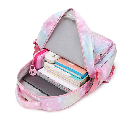 3 Pcs/Set School Bags for Child School Backpacks For Teenager Girls Pink Students Backpack Lunch box With pencil Case