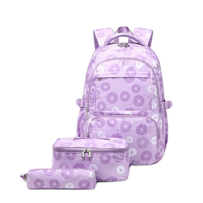 3 Pcs/Set School Bags for Teenage Girls Waterproof School Backpack Students Kids Schoolbag Child With Pencil Case Lunch box