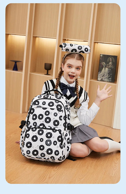 3 Pcs/Set School Bags for Teenage Girls Waterproof School Backpack Students Kids Schoolbag Child With Pencil Case Lunch box