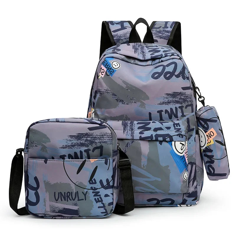 3 Pcs Sets Children's School Backpack Kawaii Women's Backpack travel Bookbag School Bags for Teens Girls bagpack Mochilas
