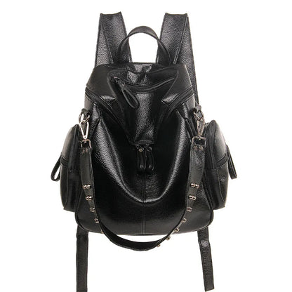 3-in-1 Designe Backpack Shoulder Bag Women Preppy Bookbag Mochilas Rivet Backpack Large Capacity School Bags For Teenage Girls