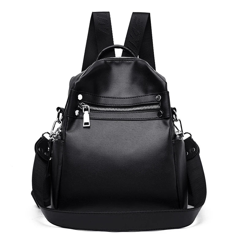 3-in-1 Women Backpacks Vintage Female Shoulder Bags Soft PU Leather Back Pack Ladies Travel BagPack Luxury Bag For Girls Mochila
