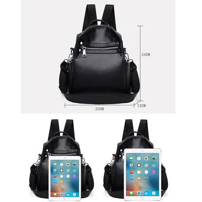 3-in-1 Women Backpacks Vintage Female Shoulder Bags Soft PU Leather Back Pack Ladies Travel BagPack Luxury Bag For Girls Mochila