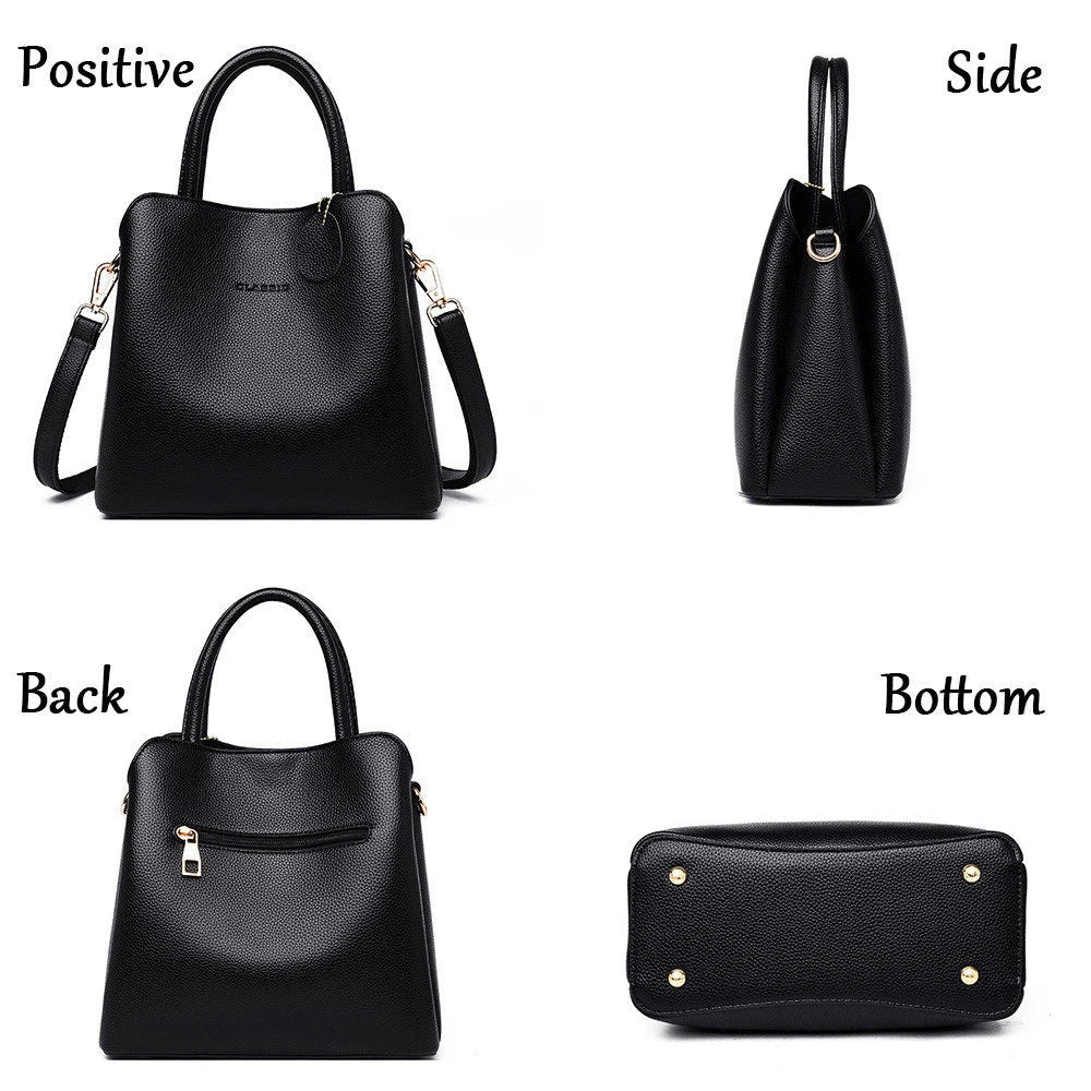3 layers Large Capacity Handbag High Quality Crossbody Shoulder Bags For Women 2024 New Bolsos Ladies Casual Tote Bag Sac A Main