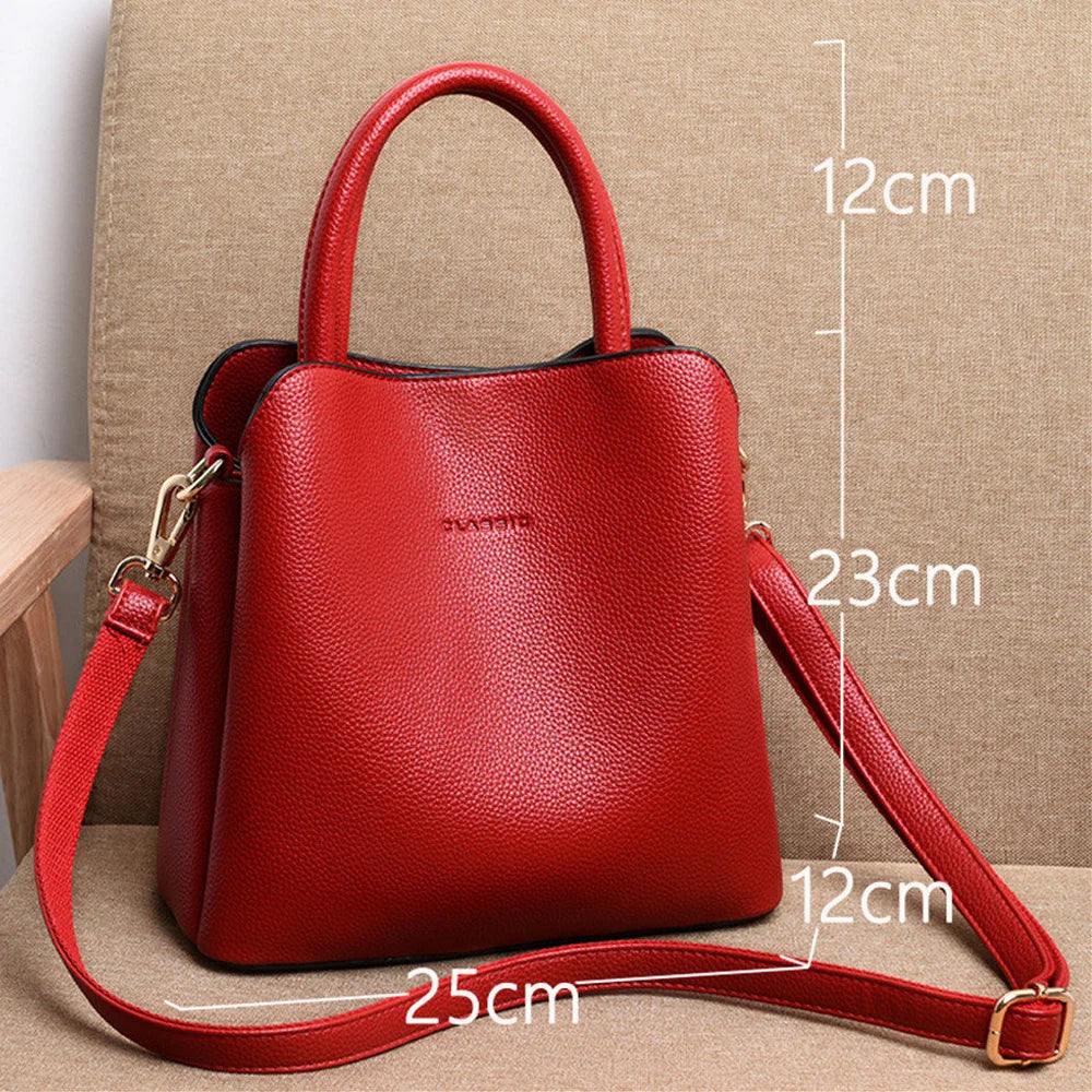 3 layers Large Capacity Handbag High Quality Crossbody Shoulder Bags For Women 2024 New Bolsos Ladies Casual Tote Bag Sac A Main