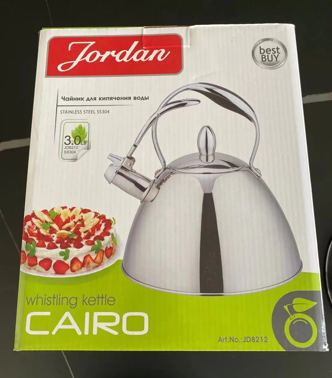 3 litre Whistling Kettle Stainless steel Hot water Kettle with sound-burning Metal Tea Kettle