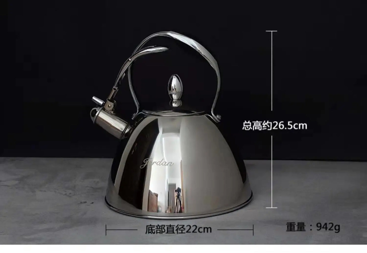 3 litre Whistling Kettle Stainless steel Hot water Kettle with sound-burning Metal Tea Kettle