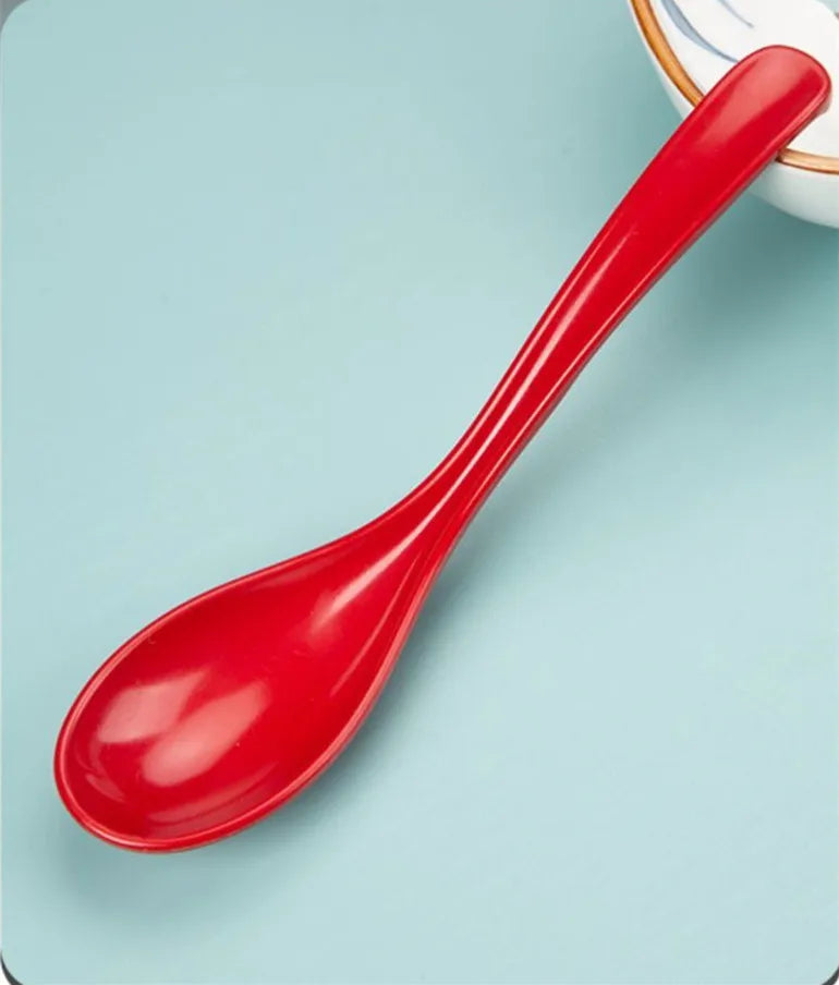 3 pcs Plastic Soup Spoons, Japanese Rice Spoons, Sauces Soup Spoon, Porridge Spoon, Ramen Pho Wonton R042
