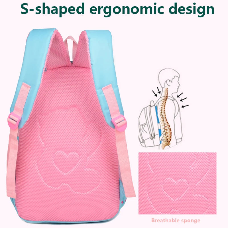 3 pcs/sets School Backpack for Teenagers Girls School bags kid Backpacks Students With Crossbody bag pencil case mochila escolar