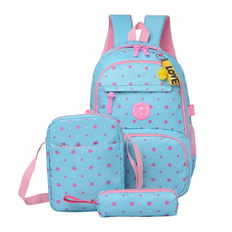 3 pcs/sets School Backpack for Teenagers Girls School bags kid Backpacks Students With Crossbody bag pencil case mochila escolar