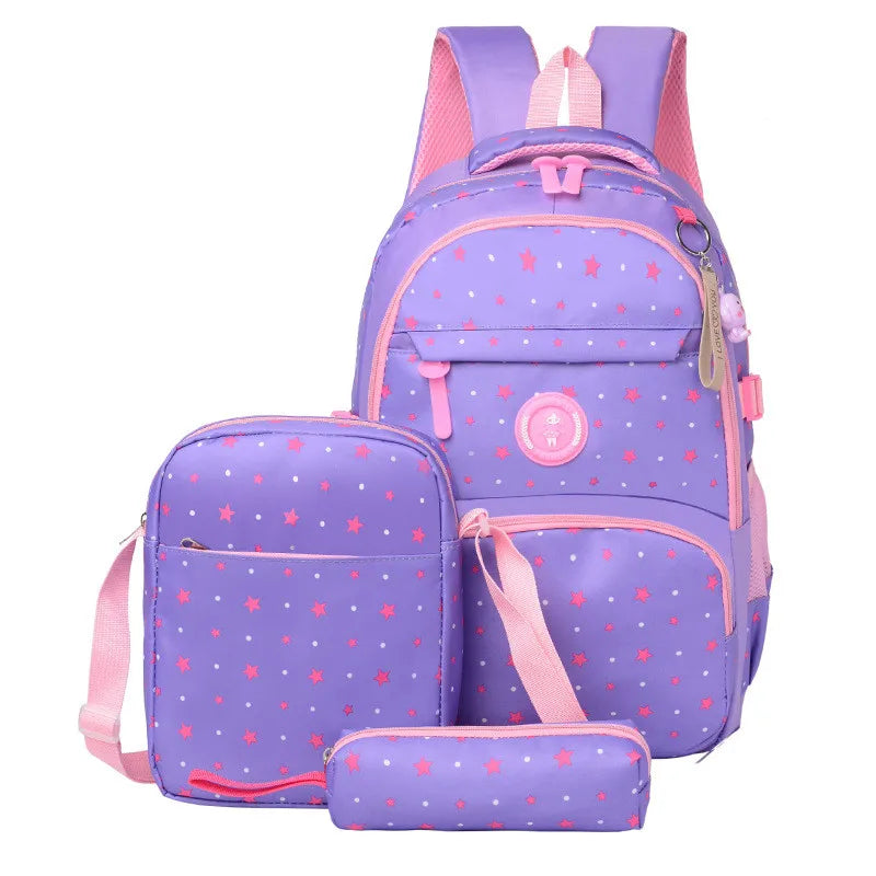 3 pcs/sets School Backpack for Teenagers Girls School bags kid Backpacks Students With Crossbody bag pencil case mochila escolar