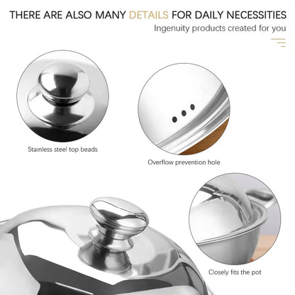 30/32/34/36cm Pan Lids Stainless Steel Cookware Pot Pan Cover Thicken Visible Wok Lid Household Frying Pan Lid Cookware Parts