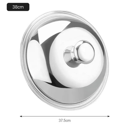 30/32/34/36cm Pan Lids Stainless Steel Cookware Pot Pan Cover Thicken Visible Wok Lid Household Frying Pan Lid Cookware Parts