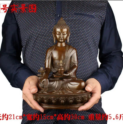 30 CM # bless family Safety Health luck Talisman #office home shop efficacious Protection Tibetan Buddhism Buddha statue