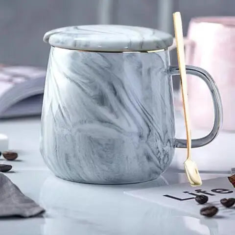 300-400ML Creative Marble Pink Coffee Mug Ceramic Tea Water Cup Lover's Gift Porcelain Mugs For Tea Breakfast Milk