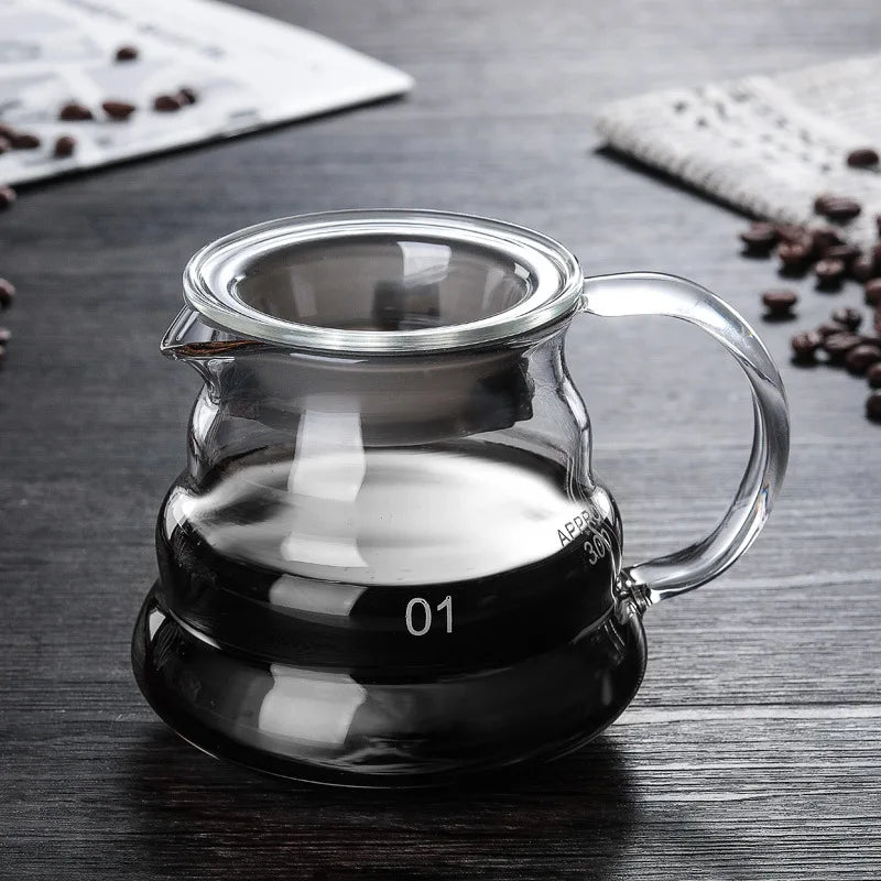 300/500/700ml Glass Coffee Pot With Filter Drip Brewing Hot Brewer Coffee Pot Cloud Shaped Kettle Coffee Brewer Utensils Teapot