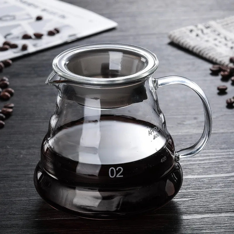300/500/700ml Glass Coffee Pot With Filter Drip Brewing Hot Brewer Coffee Pot Cloud Shaped Kettle Coffee Brewer Utensils Teapot