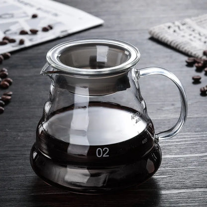 300/500/700ml Glass Coffee Pot With Filter Drip Brewing Hot Brewer Coffee Pot Cloud Shaped Kettle Coffee Brewer Utensils Teapot