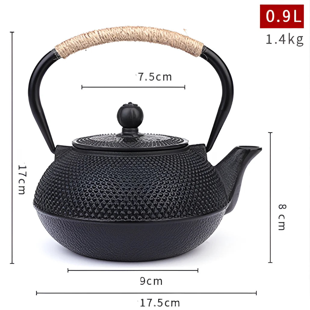 300/900/1200ml Cast Iron Teapot Japanese Tea Kettle for Boiling Water Kitchen Teaware Chinese Teapots Tea Ceremony Accessories