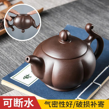 300ML Yixing Teapot Real Handmade Chinese Kettle Ball Hole Filter Purple Clay Tea Pot Puer Oolong Teaware Kung Fu Zisha Teaset