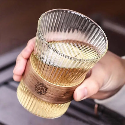 300Ml Japanese Glass Tea cup Heat-Resistant Glass Teapot Puer Kettle Kung Fu Tea Set Tea Ceremony Cup  office Water cup