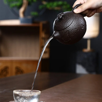 300cc Handmade Xishi Teapot with Original Ore Purple Clay Tea Kettle Authentic Tea Brewing Kung Fu Tea Pots Home Teaware Sets