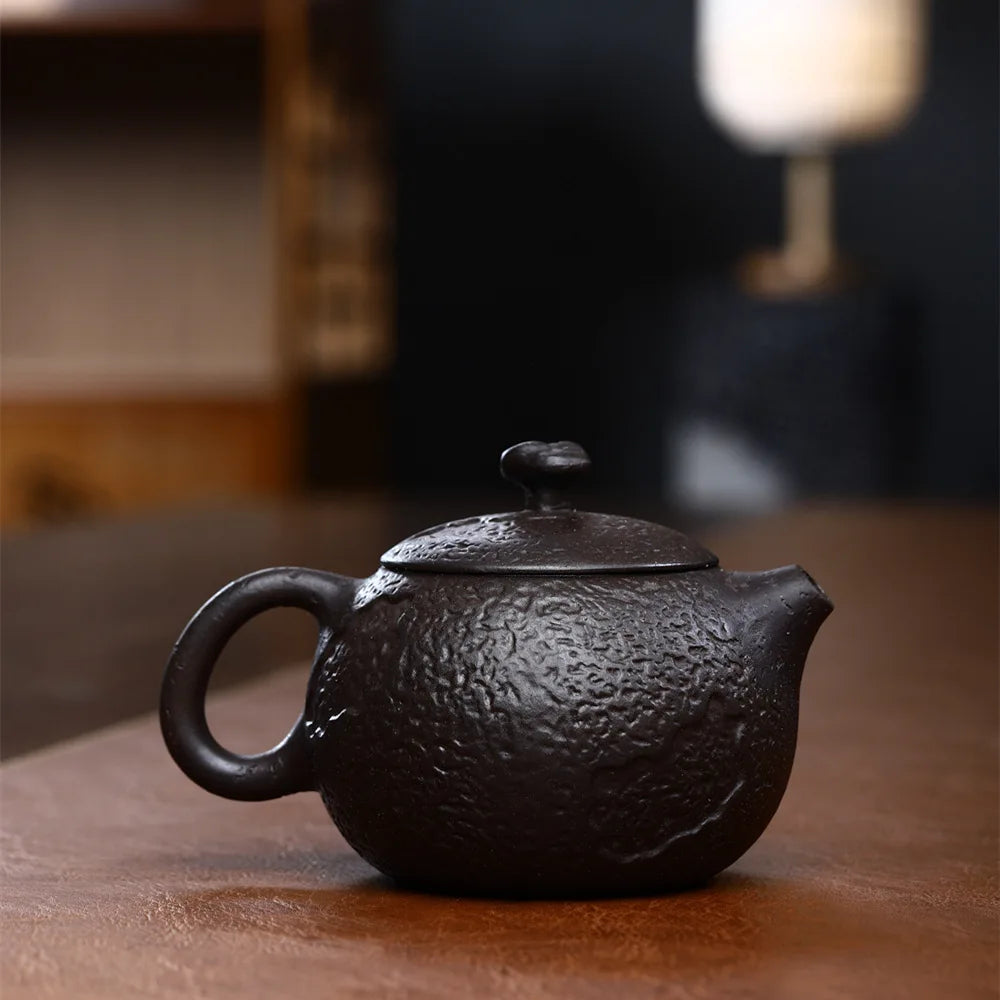 300cc Handmade Xishi Teapot with Original Ore Purple Clay Tea Kettle Authentic Tea Brewing Kung Fu Tea Pots Home Teaware Sets