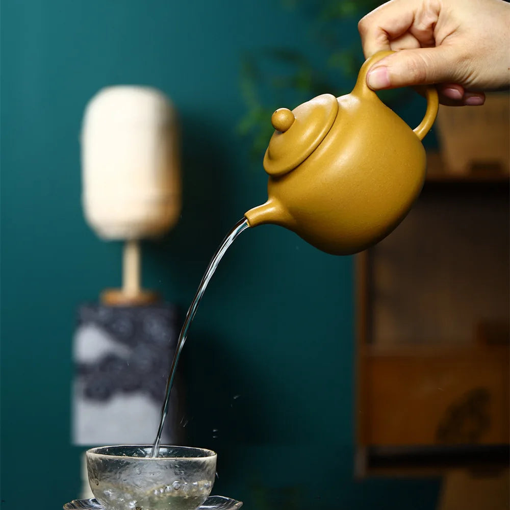 300cc High-end Yixing Purple Clay Teapots Kettle Famous Handmade Small Capacity Xishi Tea Pot Chinese Raw Ore Zisha Tea Set