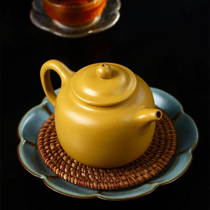 300cc High-end Yixing Purple Clay Teapots Kettle Famous Handmade Small Capacity Xishi Tea Pot Chinese Raw Ore Zisha Tea Set