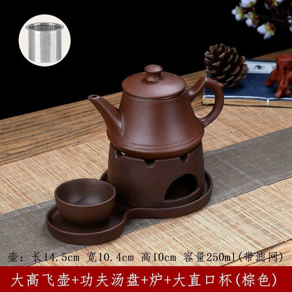 300cc Purple Clay Teapot Handmade Tea Set Pot Chinese Kung Fu Tea Pot Kettle Teapot Zisha Ceramic Pottery China Tea Set Pitcher
