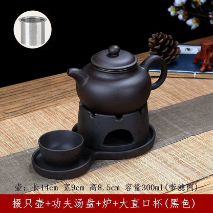 300cc Purple Clay Teapot Handmade Tea Set Pot Chinese Kung Fu Tea Pot Kettle Teapot Zisha Ceramic Pottery China Tea Set Pitcher